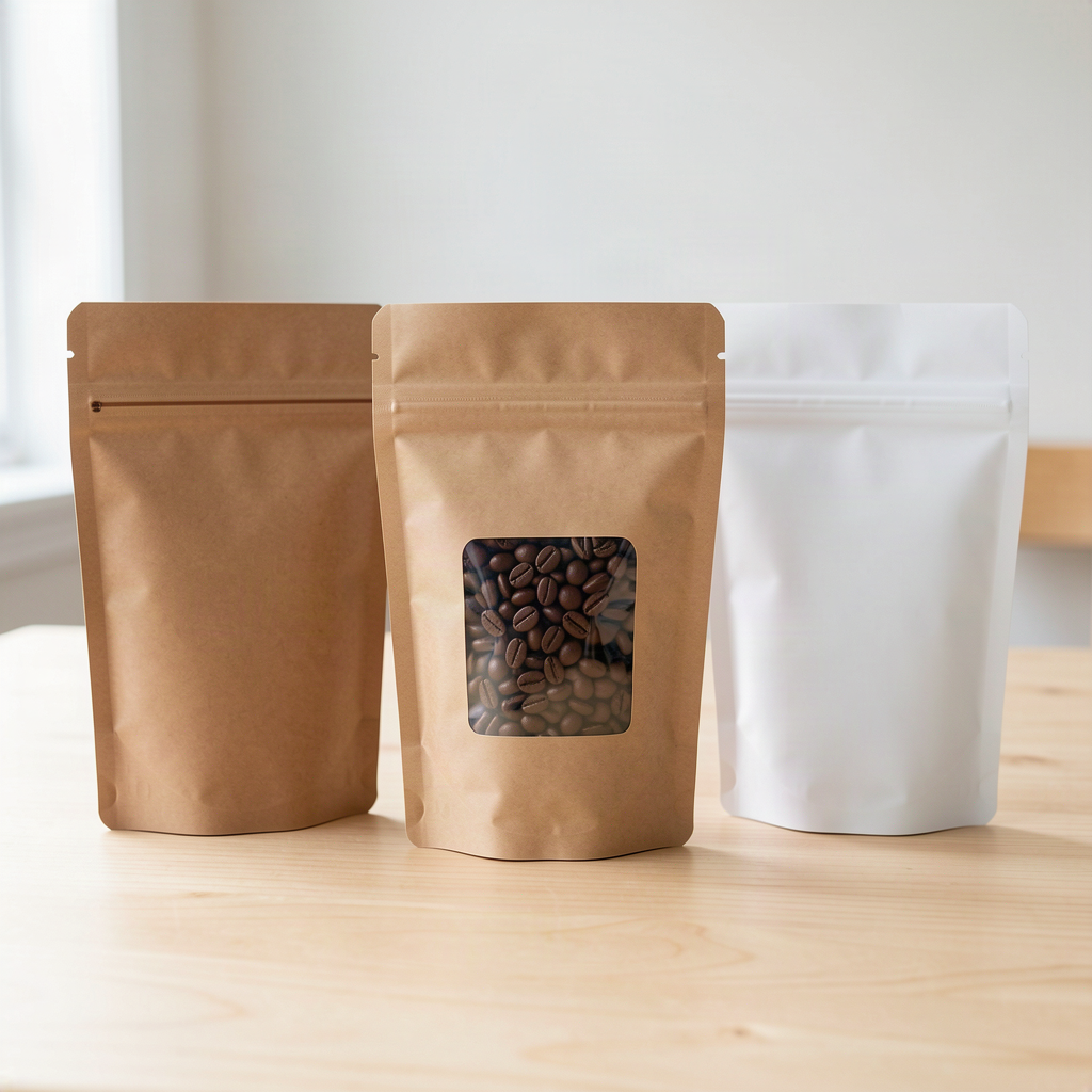 Stand-up zipper pouches